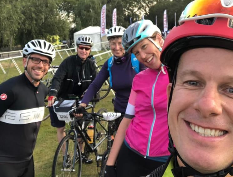 Riders at the london to brighton bike ride